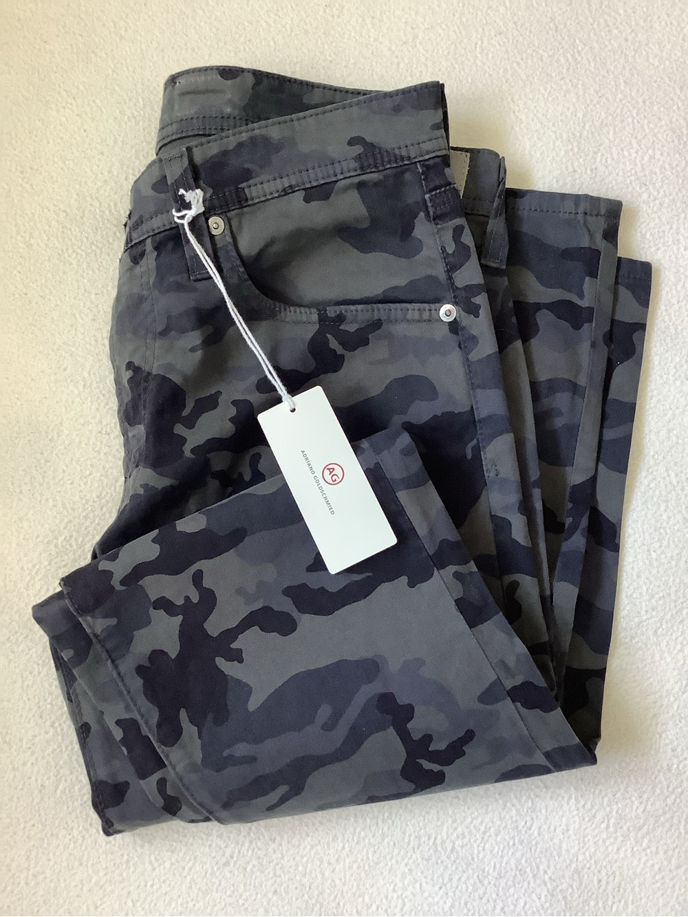 AG Adriano Goldschmied The Tellis Menās Camouflage Modern Slim Fit Pants Sz.31